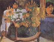 Paul Gauguin Sunflowers on a chair France oil painting artist